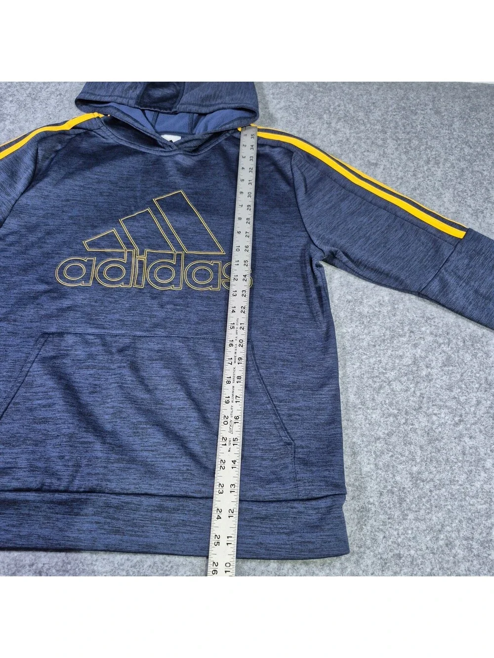 Adidas Youth Blue &  Yellow Sz XL (18/20) Hoodiie Pullover Logo